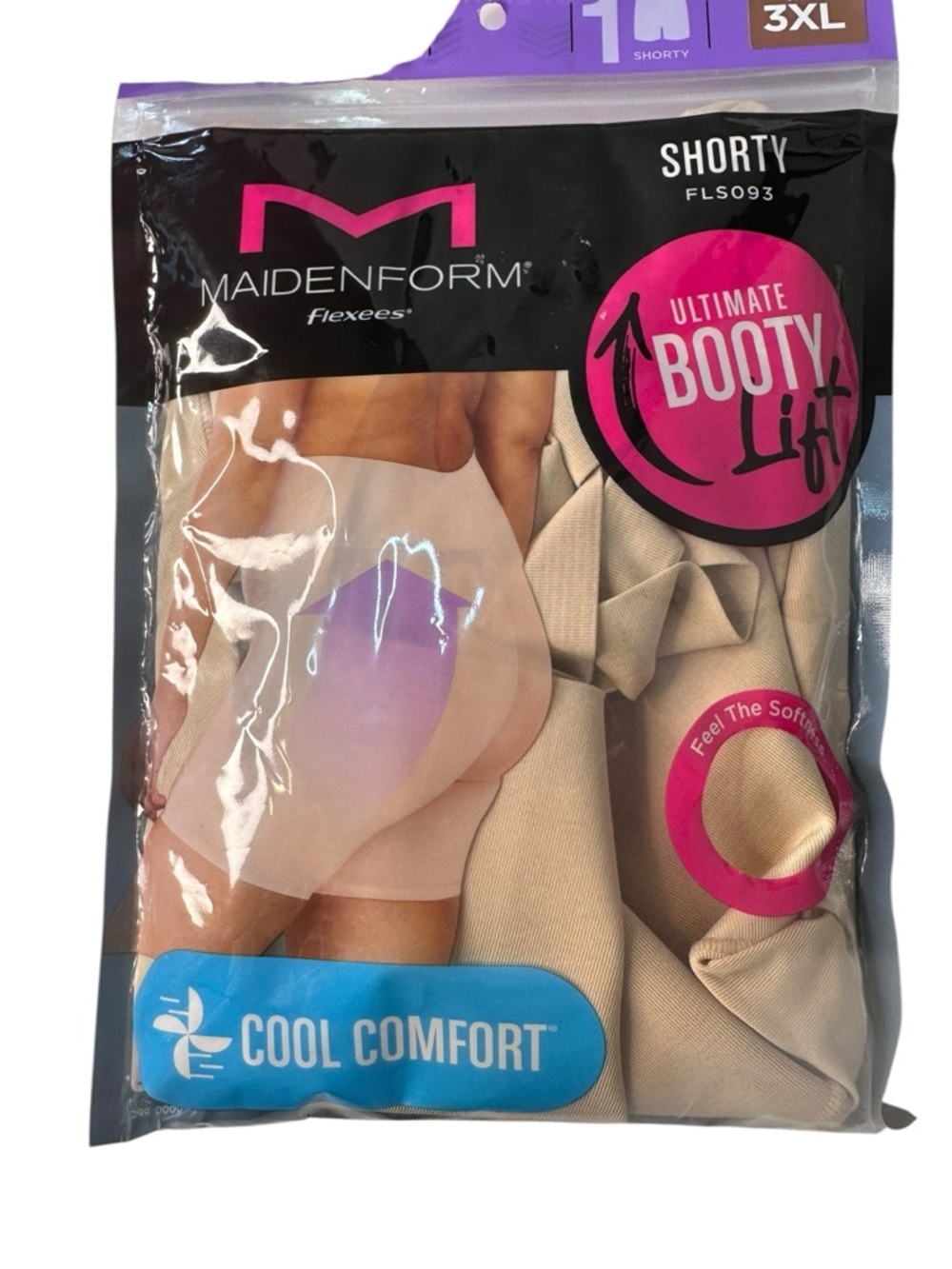 Maidenform Flexees Firm Control Booty Lift Shorty Shapewear – Nude  3XL | New